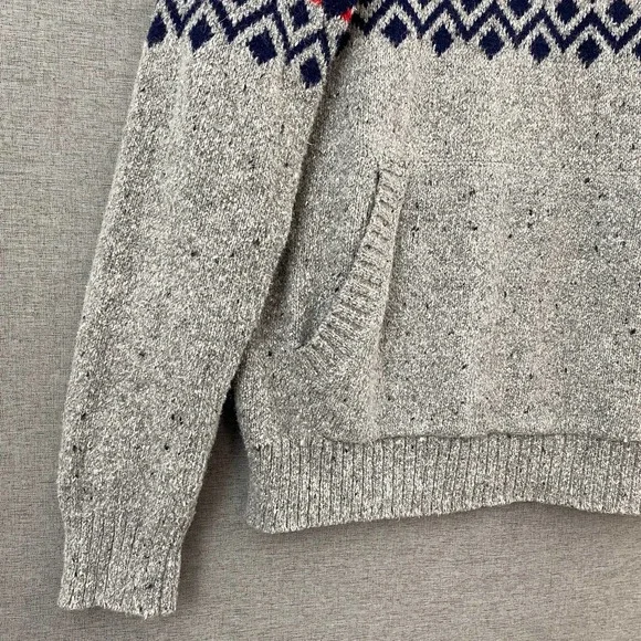 American Eagle Womens Fair Isle Hoodie Sweater Seriously Soft Size Medium - Picture 3 of 9